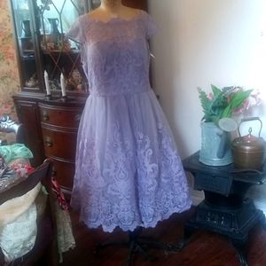Lace lavender dress from Chi Chi of London. Sz 16.